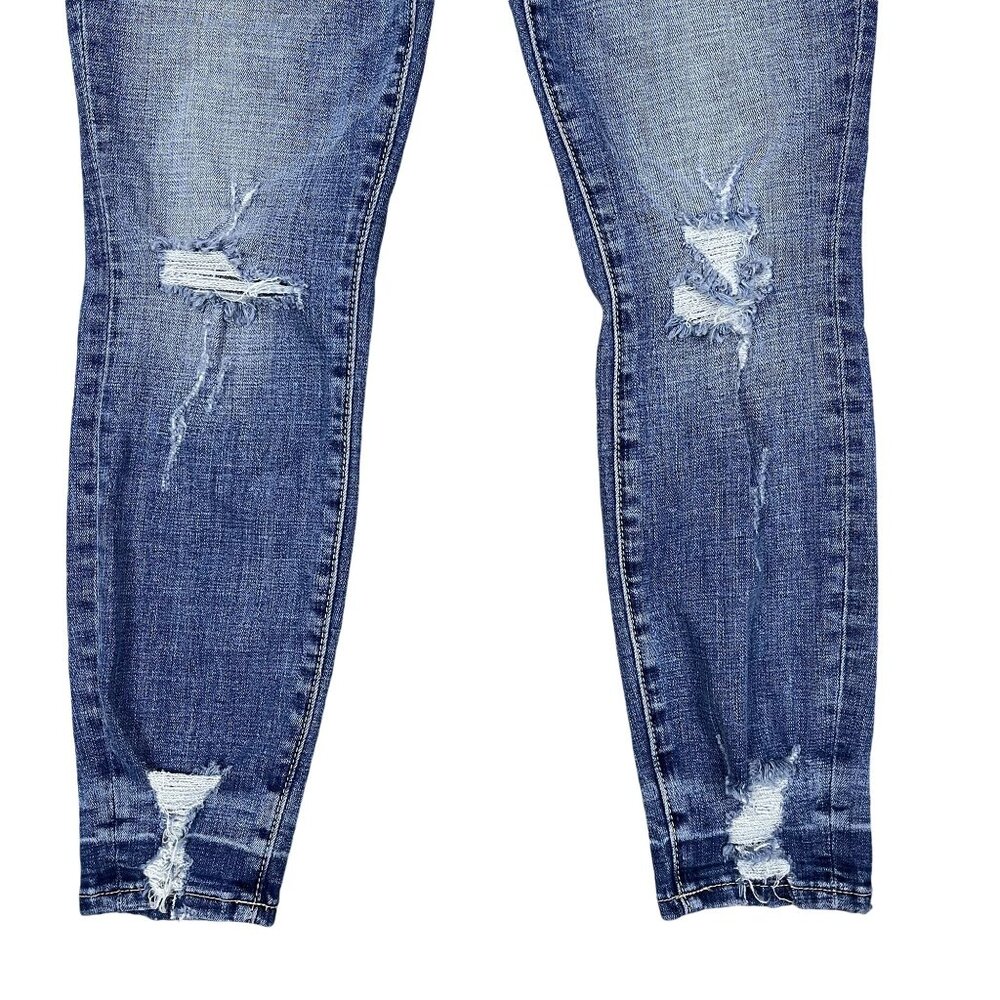 Good American Jeans Womens 6/28 Good Waist Crop Skinny Distressed Grunge - Picture 8 of 8